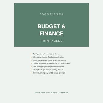 Budget & Finance Printables cover