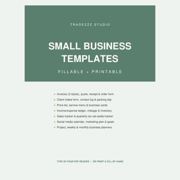 Small Business Templates Bundle cover