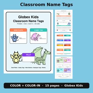 Classroom Name Tags cover